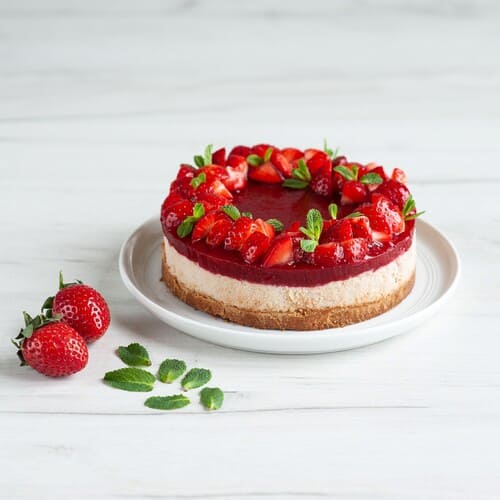 Strawberry jam cheesecake
